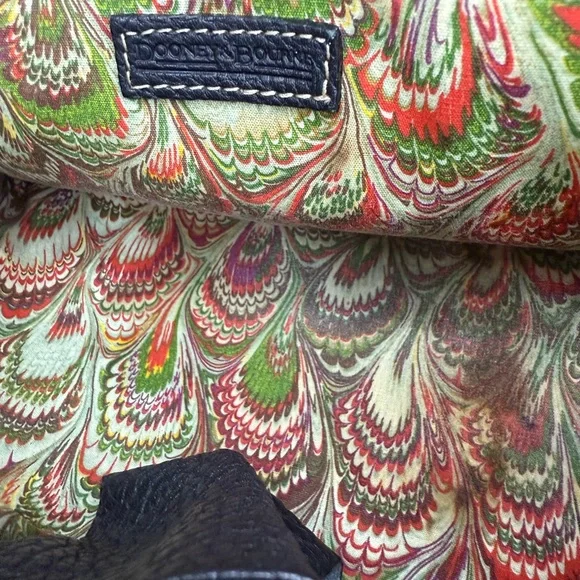 Dooney and Bourke Black Pebbled Leather Satchel with Key Lock and Duck Charm - Picture 8 of 12